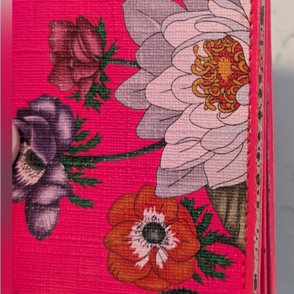 Gucci Pink Floral GG Horsebit Card Case - Picture 8 of 11